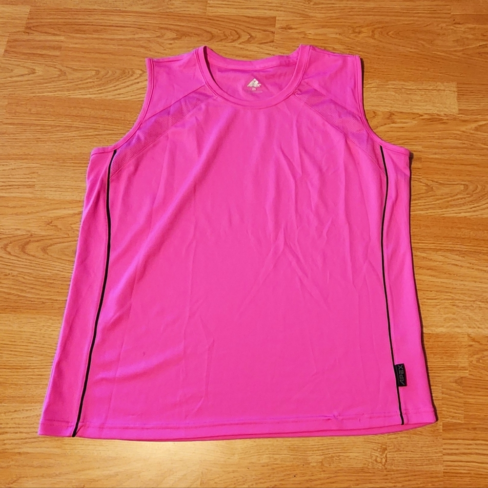 Apex women activewear pink tank top 2XL GUC pullover
